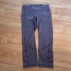 Plum Cropped Lululemon Leggings size 6